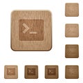 Command terminal wooden buttons
