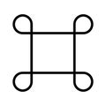 Command thin line vector icon Royalty Free Stock Photo