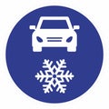 command road sign, personal motor vehicle, mandatory winter equipment, road sign, vector