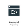 Command vector icon on white background. Flat vector command icon symbol sign from modern programming collection for mobile