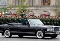 Commander of the parade commander-in-chief of the Army Colonel-General Oleg Salyukov at the rehearsal of the Victory parade