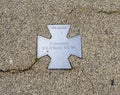 Commander Robert Ryder RN was awarded a Victoria Cross in 1942 and is commemorated by this plaque in Falmouth, Cornwall Royalty Free Stock Photo