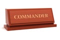 Commander title Royalty Free Stock Photo