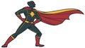 Confident Superhero Stance: Ready for Action and Justice, Power, vector design Generative AI Royalty Free Stock Photo