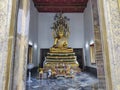 The commanding presence of the Phra Buddha Chinnasri Muninat in Wat Pho, Bangkok Royalty Free Stock Photo