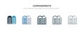Commandments icon in different style vector illustration. two colored and black commandments vector icons designed in filled,