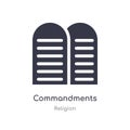 commandments icon. isolated commandments icon vector illustration from religion collection. editable sing symbol can be use for