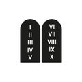 Commandments Icon. ten commandments of the tablet. Vector illustration.