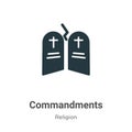 Commandments vector icon on white background. Flat vector commandments icon symbol sign from modern religion collection for mobile