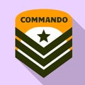 Commando air star logo, flat style