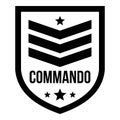 Commando badge logo, simple style