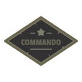 Commando icon logo, flat style