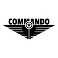 Commando logo, simple style