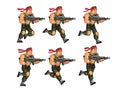 Commando Running Game Sprite