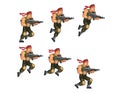 Commando Running Game Sprite