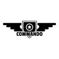 Commando star logo, simple style