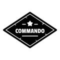 Commando troop logo, simple style