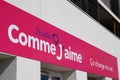 Comme j`aime studio text sign facade logo brand store help to acquire healthy