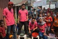 Commemorating Indonesia`s Independence Day, members of the youth group prepare to take part in a fishing competition