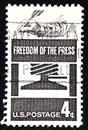 Commemorating Press Freedom: 1958 4 Cent American Postage Stamp Royalty Free Stock Photo