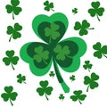 Commemorating Saint Patrick's Lucky Shamrock Leaf