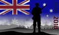 Commemoration of the centenary of the great war, ANZAC Royalty Free Stock Photo