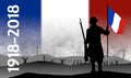 Commemoration of the centenary of the great war, France Royalty Free Stock Photo