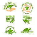 World turtle day campaign Royalty Free Stock Photo