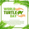 World turtle day campaign Royalty Free Stock Photo