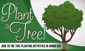 Commemorative Design Promoting Tree Plantation in Arbor Day, Vector Illustration