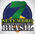 Commemorative Design to Celebrate Brazil Independence Day, Vector Illustration