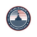 Commemorative emblem and seal of the 80th anniversary of the events of September 7, 1941 at the US Naval Base Pearl Harbor.