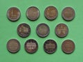 Commemorative 2 Euro coins showing German cities, currency of Ge