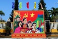 Commemorative mural located at the entrance of Hoi An Martyrs Cemetery Royalty Free Stock Photo