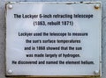 Commemorative plaque at the Norman Lockyer Observatory near Sidmouth Royalty Free Stock Photo