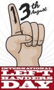 Commemorative Left Hand Ready to Celebrate Left Handers Day, Vector Illustration