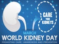 Design for Kidney Day Promoting the Importance in Kidney Care, Vector Illustration