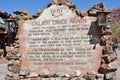 Commemorative stone at Calico Ghost Town