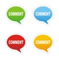 Comment bubble text stickers Royalty Free Stock Photo