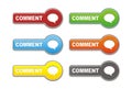 Comment button sets Royalty Free Stock Photo