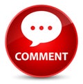 Comment (conversation icon) elegant red round button