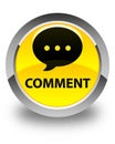 Comment (conversation icon) glossy yellow round button