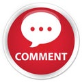 Comment (conversation icon) premium red round button