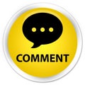 Comment (conversation icon) premium yellow round button