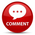 Comment (conversation icon) special red round button