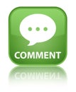 Comment (conversation icon) special soft green square button Royalty Free Stock Photo