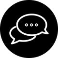 Flat comment icon as chat symbol Royalty Free Stock Photo