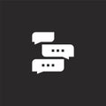comment icon. Filled comment icon for website design and mobile, app development. comment icon from filled feedback and