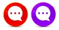 Comment icon glossy round buttons illustration Royalty Free Stock Photo