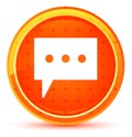 Comment icon natural orange round button Royalty Free Stock Photo